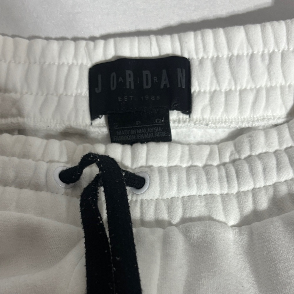 Air Jordan White Sweatpants Big Logo Down Leg : Men’s Size Small